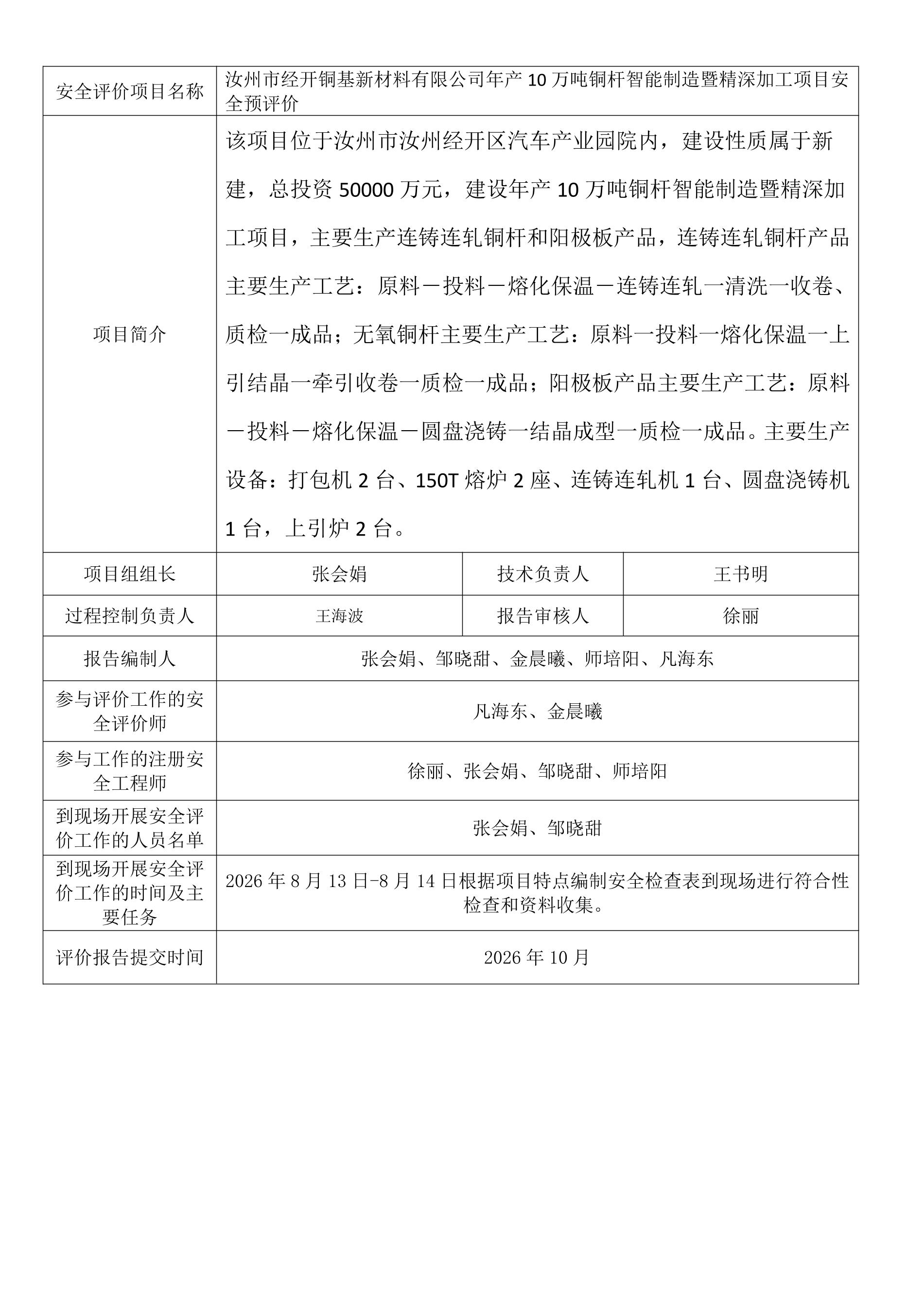 汝州市经开铜基新材料有限公司年产10万吨铜杆智能制造暨精深加工项目安全预评价.jpeg